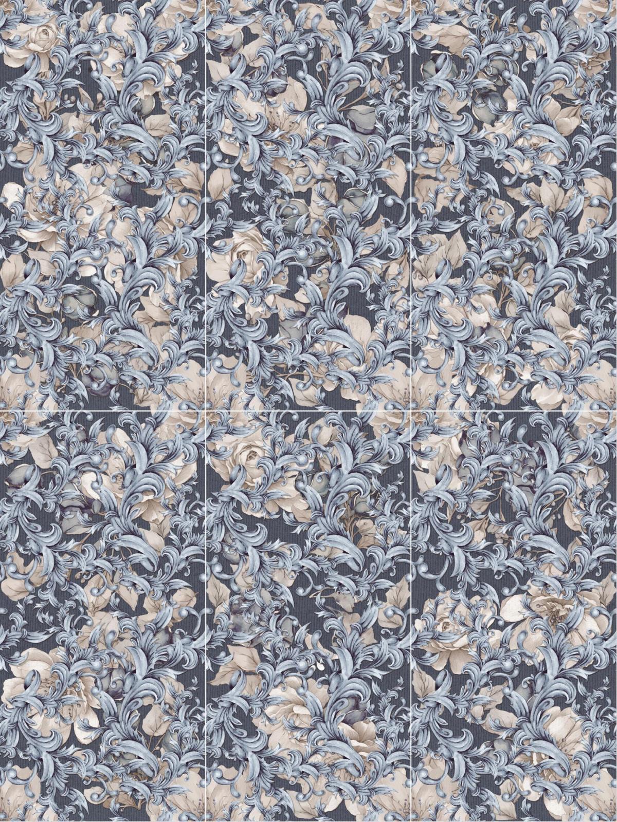 Płytka ścienna BELLAGIO BAROQUE BLU MIX 60x120 (3)