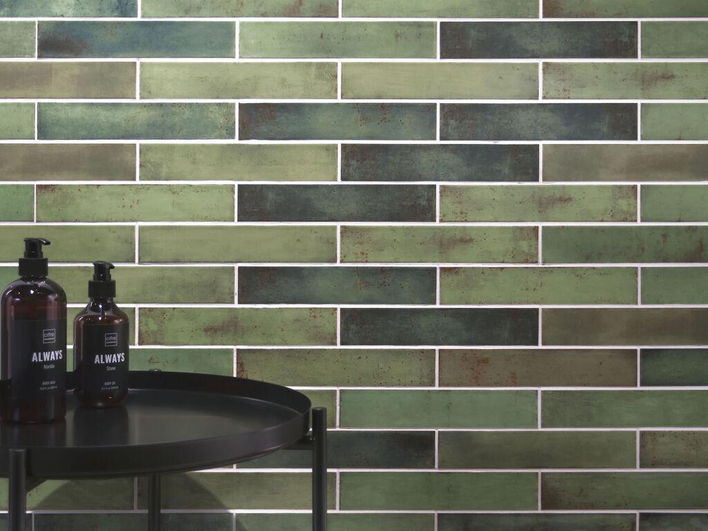Płytka ścienna NAUTALIS GREEN BRILLO 5x25