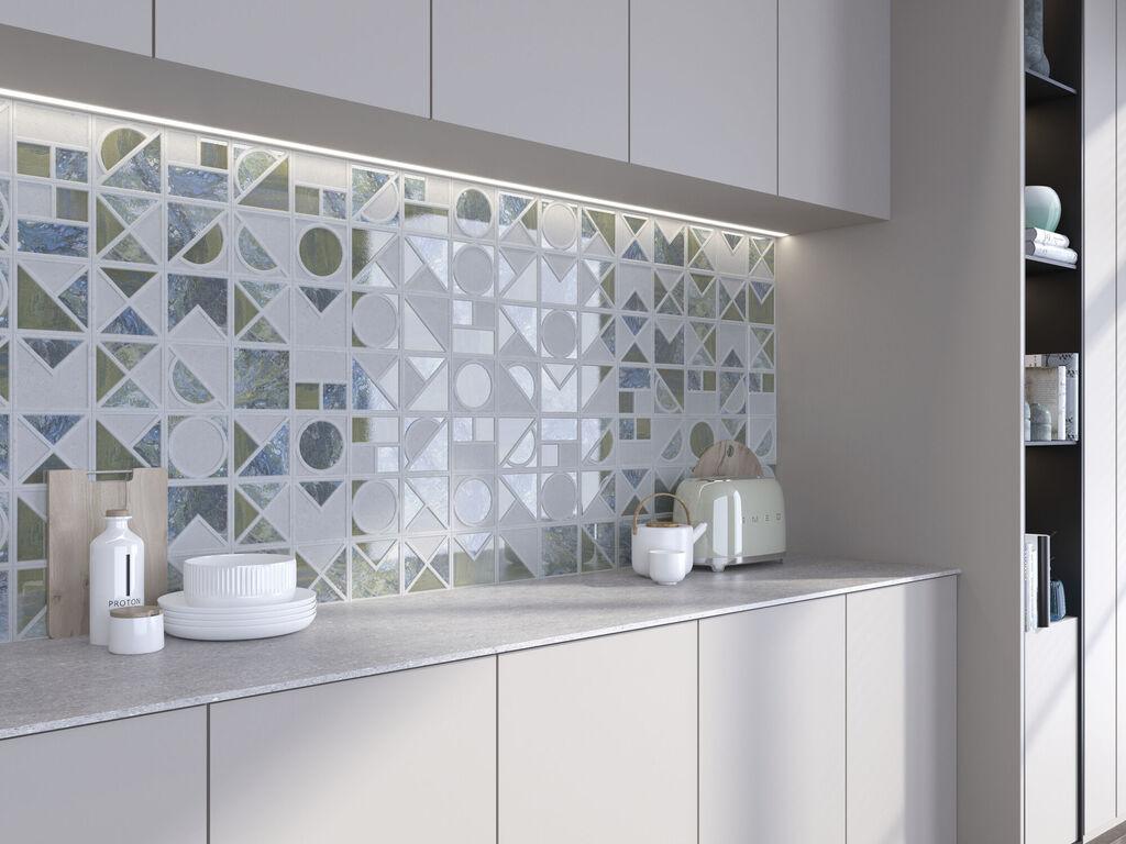 Płytka ścienna CUBO BLUE BRILLO 13x13