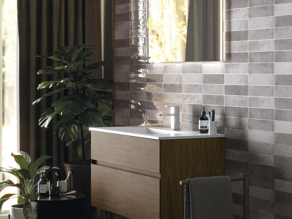 Płytka ścienna MOOS GREY BRILLO 6,5x26