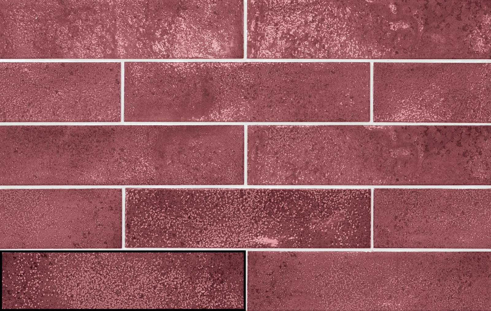 Płytka ścienna FUSIONE MAGENTA 6,3x25 (3)