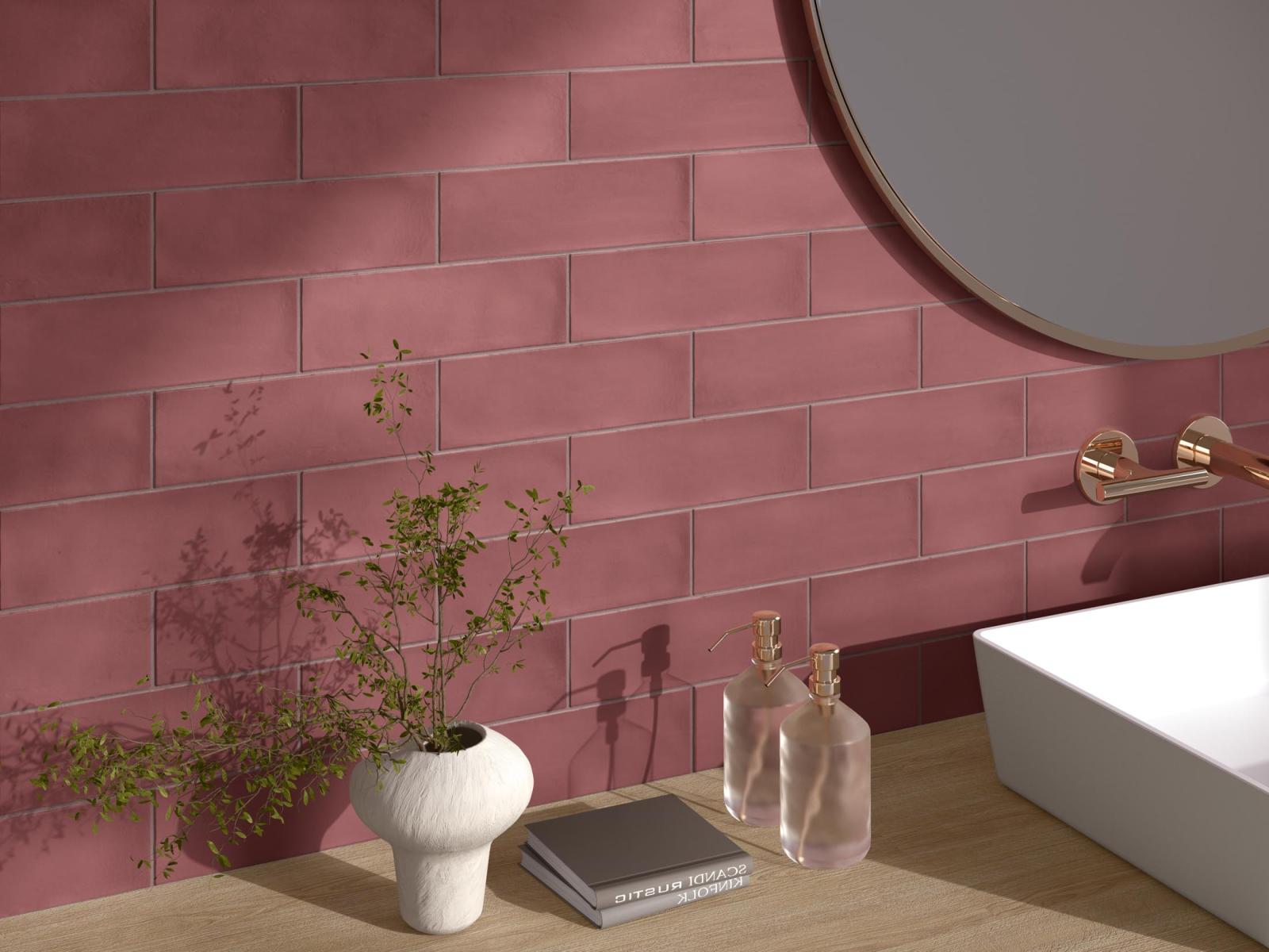Płytka ścienna ISPAL BURGUNDY 6,5x20