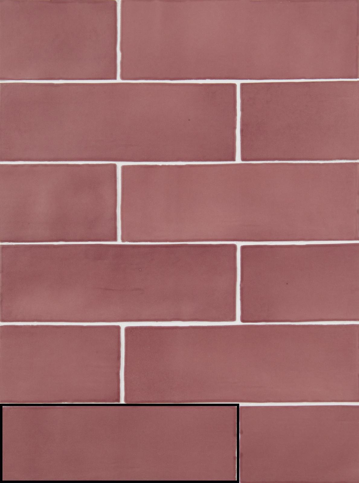 Płytka ścienna ISPAL BURGUNDY 6,5x20 (3)
