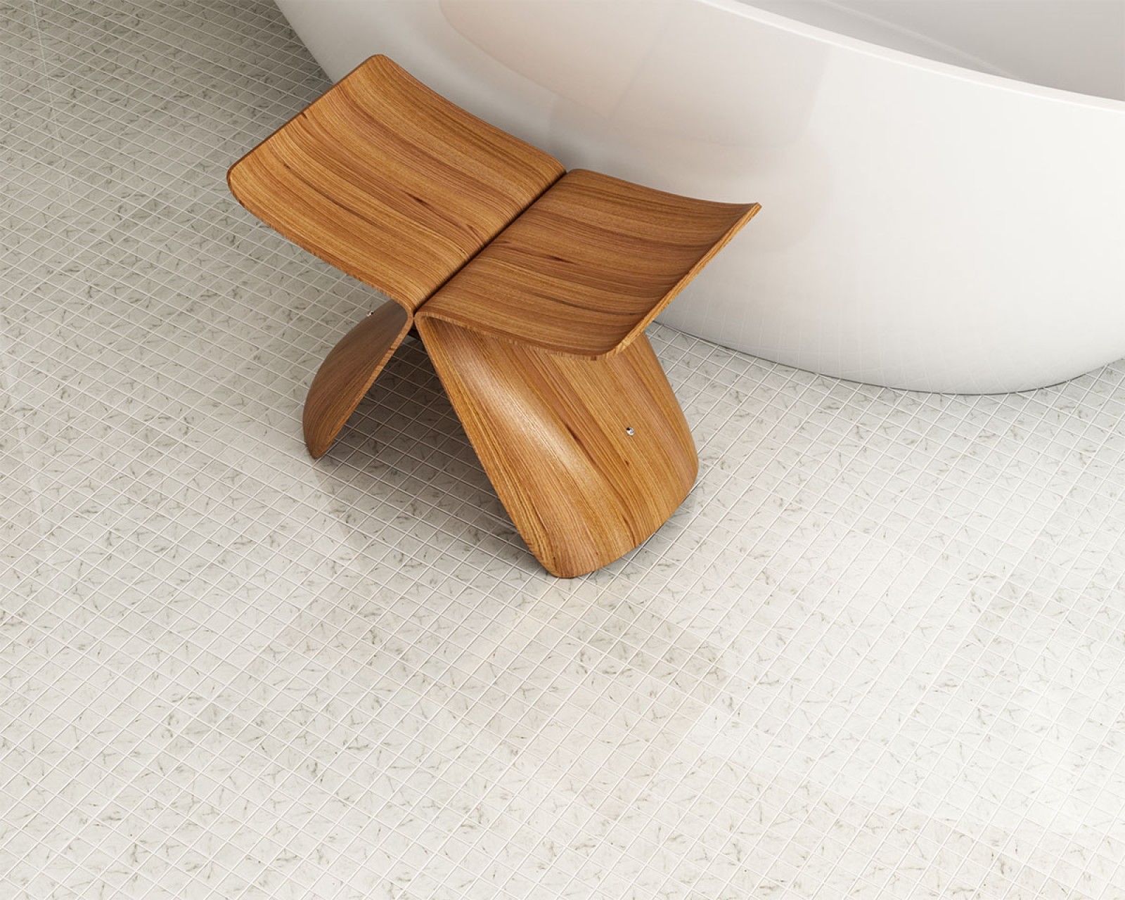 Mozaika szklana CARRARA GREY BR 31,5x31,5 biała marmurowa (2)