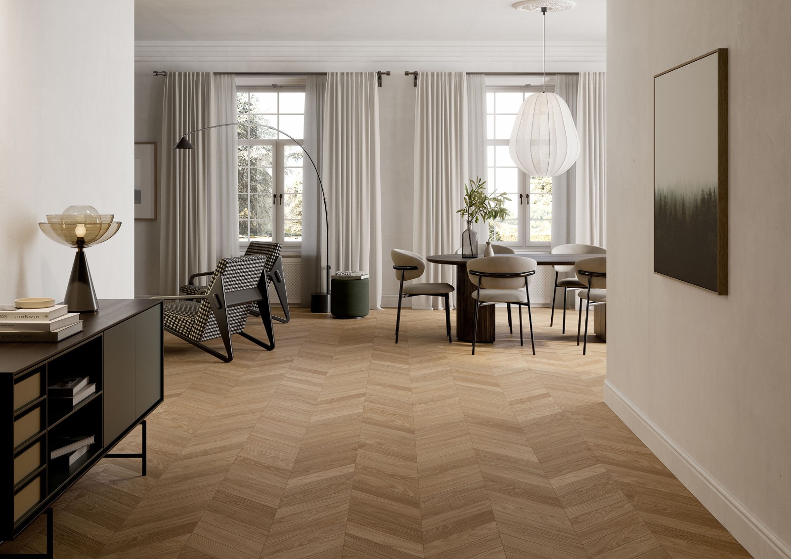 Gres DREAM NUT CHEVRON 7,5x40,7 (2)