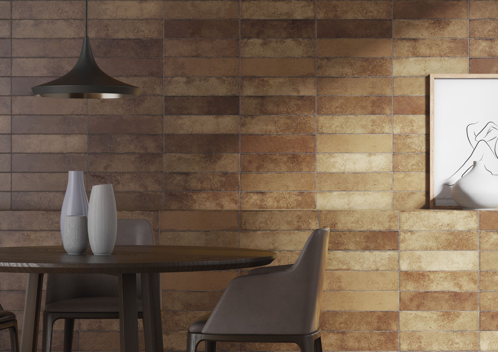 Płytka ścienna OKEN OCHRE BRILLO 7,5x30 (3)