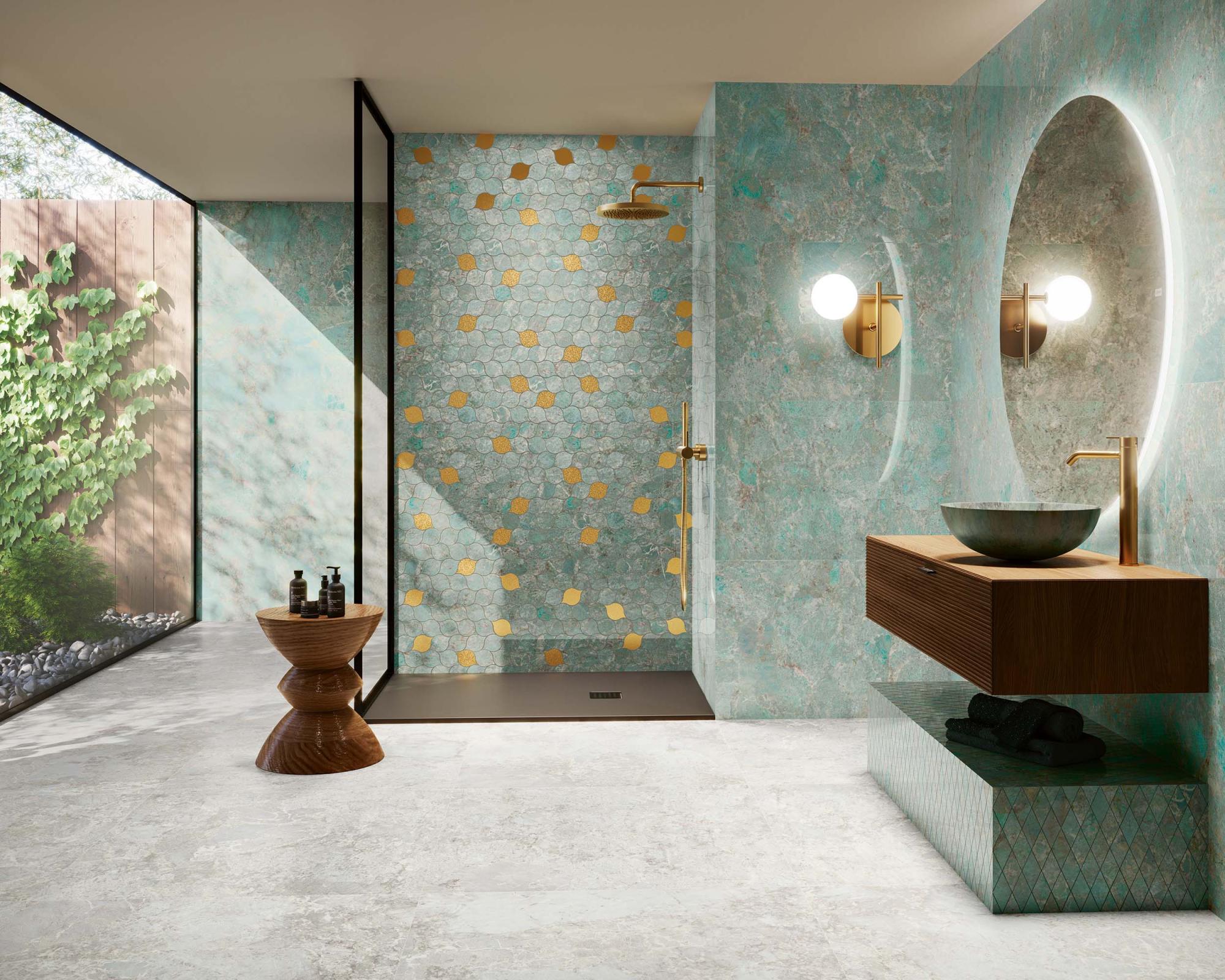 Gres MOSAICO AMAZONITE LEAVES 27X24,5 (2)