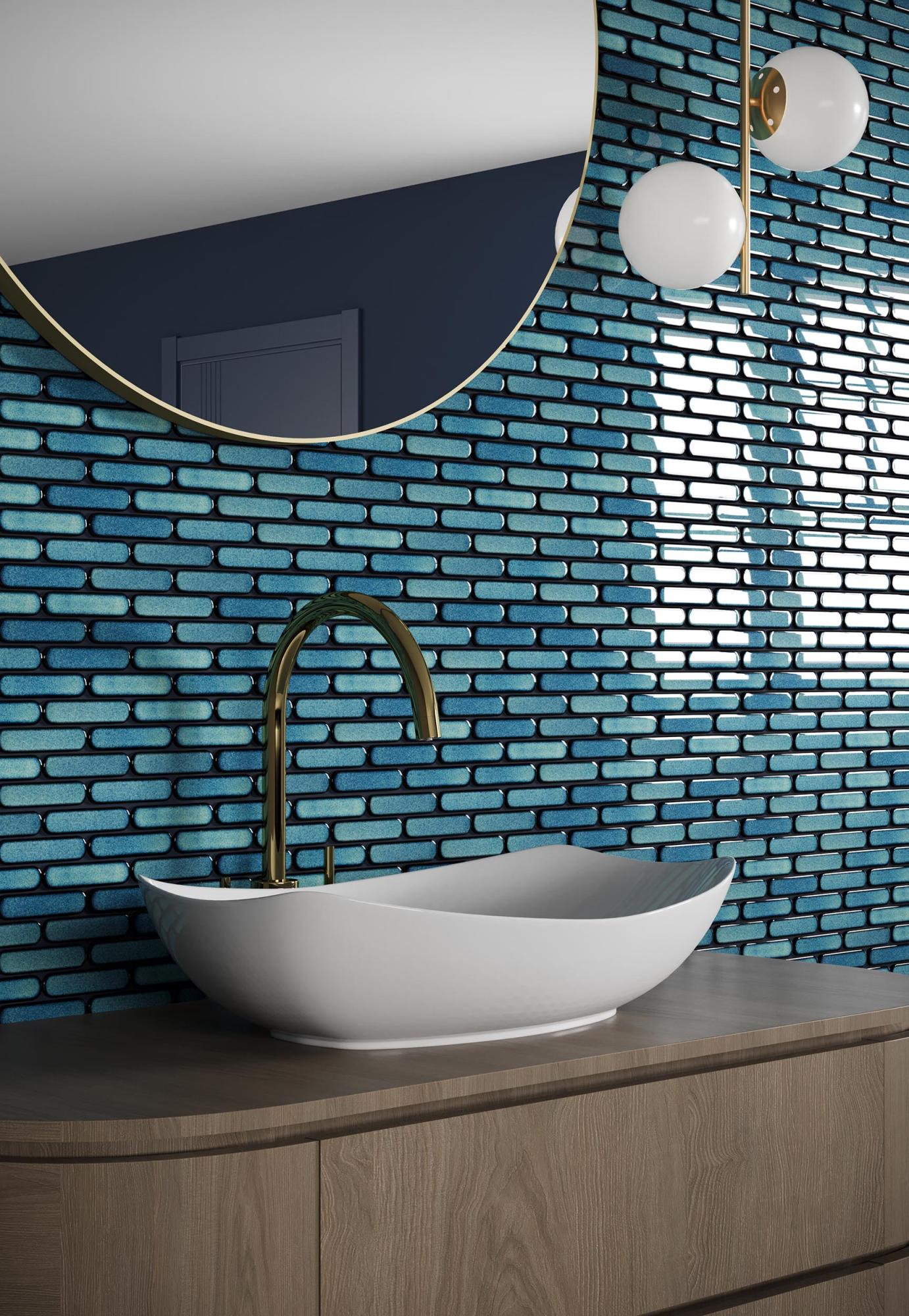 Mozaika BISCARE BLUE GLOSS 30,6X30,2 (2)