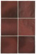 mini: Płytka ścienna MAGMA BURGUNDY MATT 13,2x13,2 czerwona kwadratowa cegiełka mat (1)