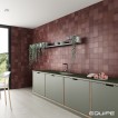 mini: Płytka ścienna MAGMA BURGUNDY MATT 13,2x13,2 czerwona kwadratowa cegiełka mat (3)