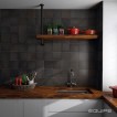 mini: Płytka ścienna MAGMA BLACK COAL MATT 13,2x13,2 czarna kwadratowa cegiełka mat (2)
