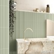 mini: Płytka ścienna COSTA NOVA PRAIA TANSY GREEN MATT 5x20 strukturalna zielona cegiełka mat (2)