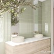 mini: Płytka ścienna COSTA NOVA TANSY GREEN GLOSS 5x20 mała zielona cegiełka połysk (3)