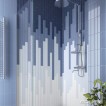 mini: Płytka ścienna COSTA NOVA ONDA BANYAN BLUE GLOSS 5x20 strukturalna niebieska cegiełka połysk (3)
