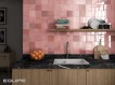 Płytka ścienna ARTISAN ROSE MALLOW 13,2x13,2 różowa kwadratowa cegiełka połysk