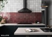 Płytka ścienna ARTISAN BURGUNDY 13,2x13,2 czerwona kwadratowa cegiełka połysk