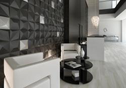 mini: Płytka ścienna SHAPES BLACK 25X25 (2)