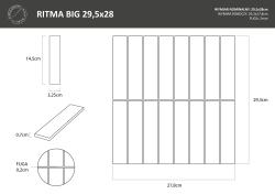 mini: Mozaika RITMA BIG PINK MAT 29,5X28 (6)
