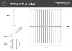 mini: Mozaika RITMA SMALL WHITE MAT 29,7X29,6 (6)