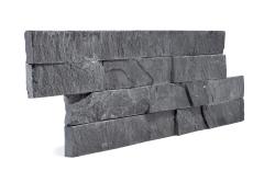 mini: Kamień naturalny elewacyjny SLATE BLACK 10x35 czarny (2)