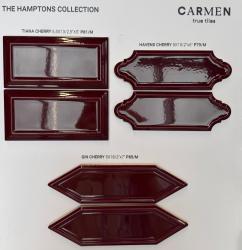 mini: Płytka ścienna HAMPTONS TIANA CHERRY 6,5X13 (5)