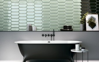 Glazura Picket Beveled Green 10x30