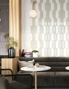 Glazura Picket Beveled Snow 10x30