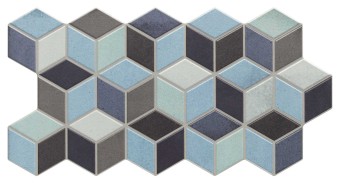 Gres RHOMBUS BLUE 26,5x51 płytka diamond niebieska