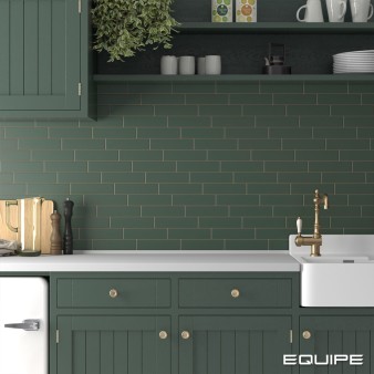 Płytka ścienna COSTA NOVA LAUREL GREEN MATT 5x20 mała zielona cegiełka mat