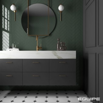 Płytka ścienna COSTA NOVA LAUREL GREEN GLOSS 5x20 mała zielona cegiełka połysk