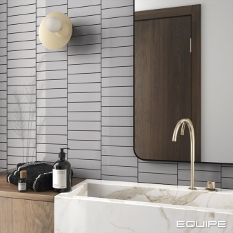Płytka ścienna COSTA NOVA GREY GLOSS 5x20 mała szara cegiełka połysk