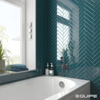 Płytka ścienna COSTA NOVA GLACIER GLOSS 5x20 mała niebieska cegiełka połysk