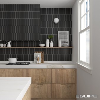 Płytka ścienna COSTA NOVA BLACK MATT 5x20 mała czarna cegiełka mat