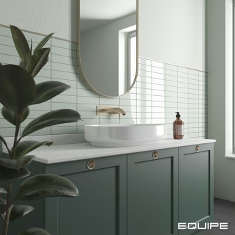 Płytka ścienna COSTA NOVA ALOE GLOSS 5x20 mała zielona, miętowa cegiełka połysk