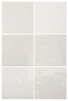 Płytka ścienna ARTISAN WHITE 13,2x13,2 biała kwadratowa cegiełka połysk