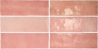 Płytka ścienna ARTISAN ROSE MALLOW 6,5x20 różowa cegiełka połysk