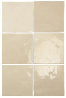 Płytka ścienna ARTISAN OCHRE 13,2x13,2 beżowa kwadratowa cegiełka połysk
