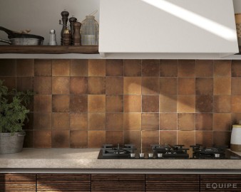 Płytka ścienna ARTISAN GOLD 13,2x13,2 złota kwadratowa cegiełka połysk