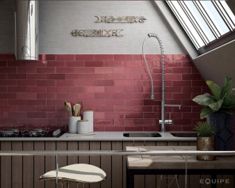 Płytka ścienna ARTISAN BURGUNDY 6,5x20 czerwona cegiełka połysk
