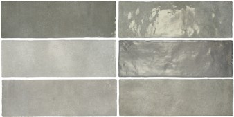 Płytka ścienna ARTISAN ALABASTER 6,5x20 szara cegiełka połysk