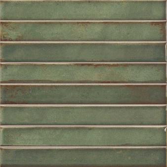Obrazek dla: Darmowa próbka  Płytka ścienna BRICK RAKU EMERALD 35x35