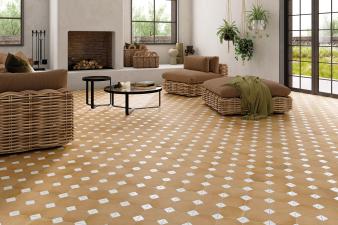 Obrazek 2 dla: Gres DOVER TERRA WHITE 33x33 płytka oktagonalna