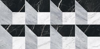 Obrazek dla: Gres MAJESTIC PIRAMIDE BLU/BIANCO/NERO 60x120