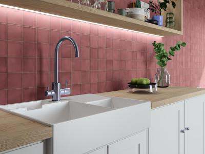 Obrazek 2 dla: Płytka ścienna ISPAL BURGUNDY 10x10